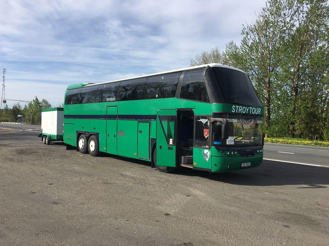 аренда автобуса с прицепом